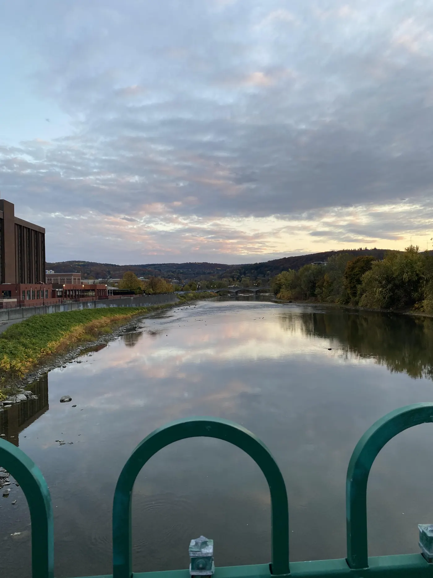 Chenango River viewed from the Court Street Bridge near downtown Binghamton